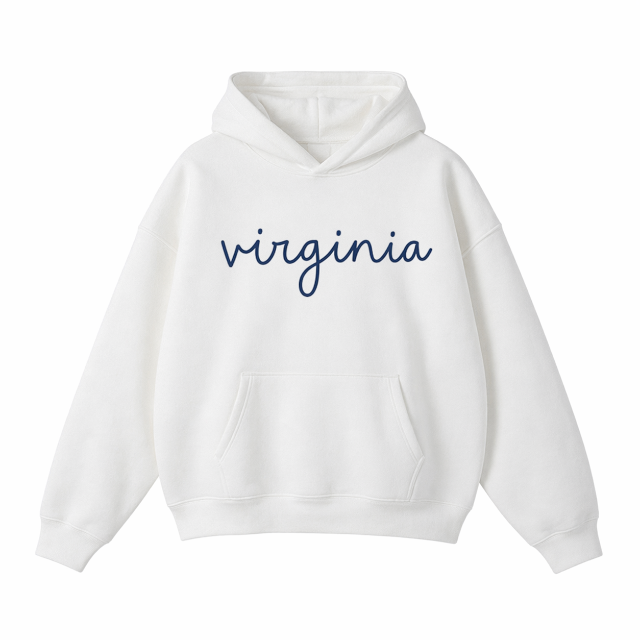 Collection 3 Virginia Oversize Fleeced Hoodie - White front