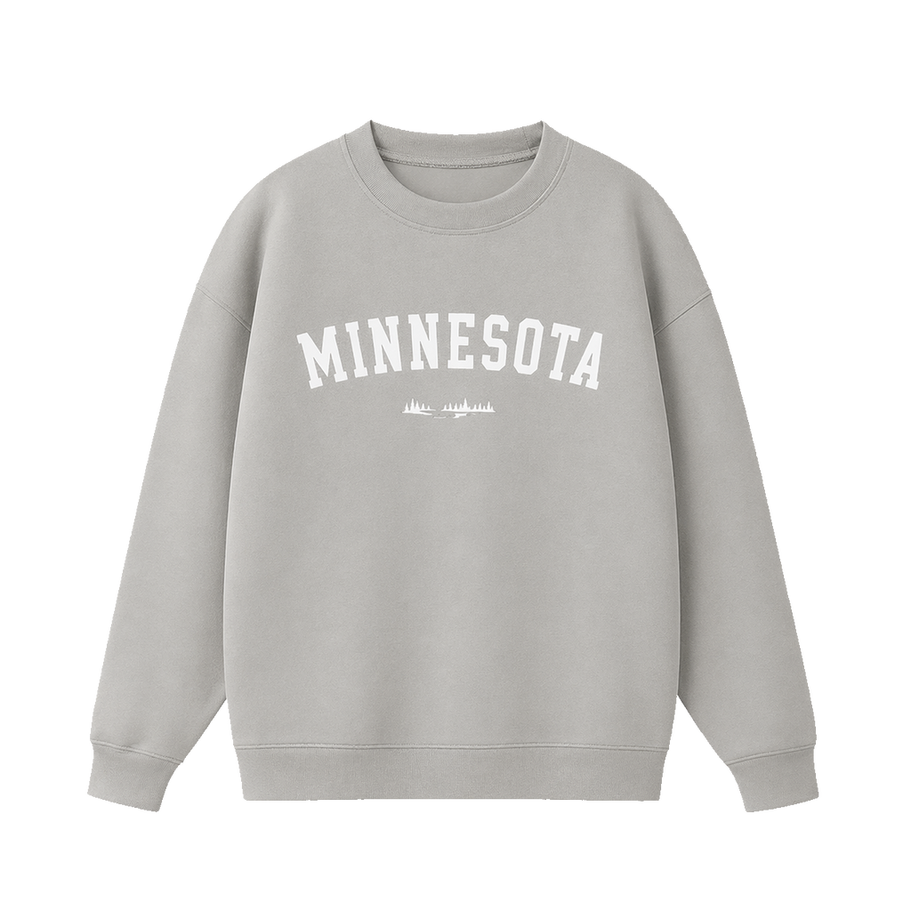 Collection 9 Minnesota Essential Heavyweight Crewneck Sweatshirt - Gray front
