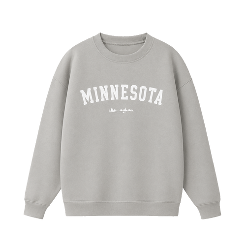 Collection 9 Minnesota Essential Heavyweight Crewneck Sweatshirt - Gray front