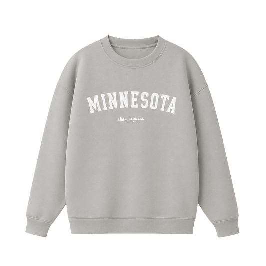 Collection 9 Minnesota Essential Heavyweight Crewneck Sweatshirt - Gray front