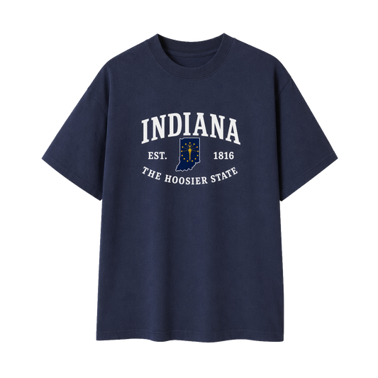 Collection 8 Indiana Essential Cotton T-Shirt - Navy Blue front