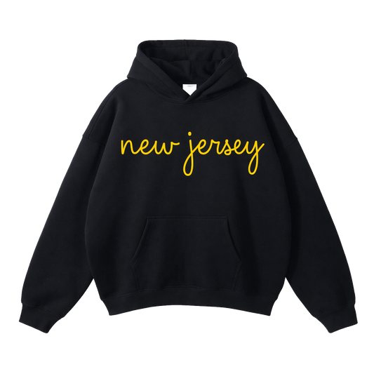 Collection 3 New Jersey Oversize Fleeced Hoodie - Black front