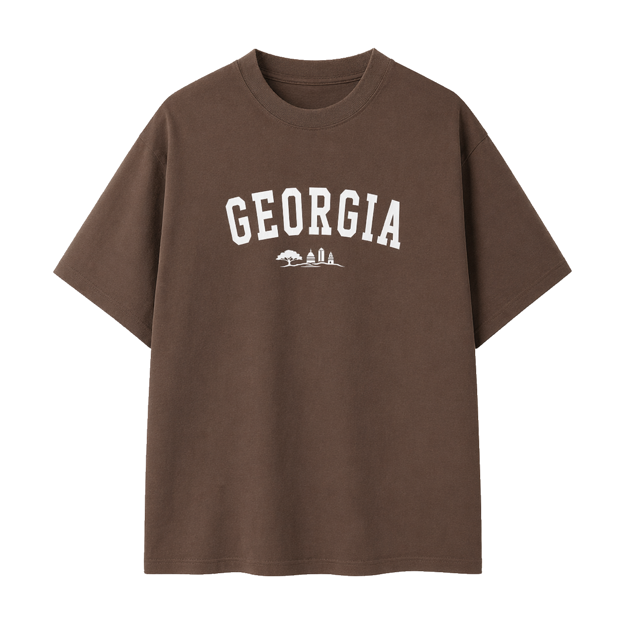 Collection 9 Georgia Essential Cotton T-Shirt - Coffee front