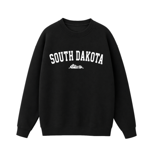 Collection 9 South Dakota Essential Heavyweight Crewneck Sweatshirt - Black front
