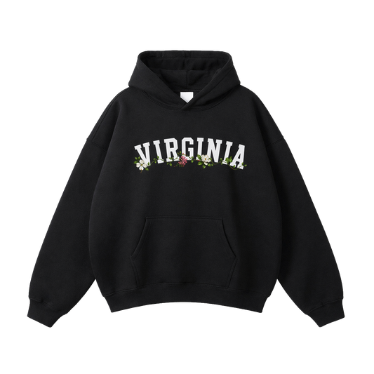 Collection 10 Virginia Oversize Fleeced Hoodie - Black front