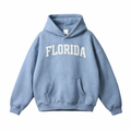 Collection 1 Florida Oversize Fleeced Hoodie - Medium Blue front