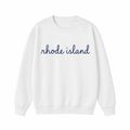 Collection 3 Rhode Island Essential Heavyweight Crewneck Sweatshirt - White front