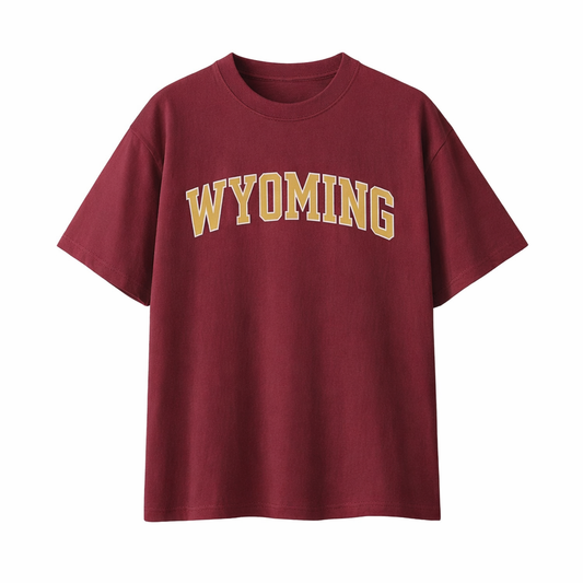 Collection 1 Wyoming Essential Cotton T-Shirt - Wine Gray front