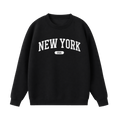 Collection 4 New York Essential Heavyweight Crewneck Sweatshirt - Black front