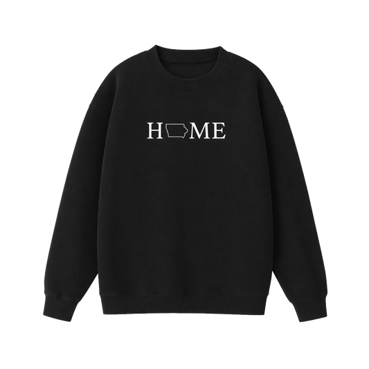Collection 5 Iowa Essential Heavyweight Crewneck Sweatshirt - Black front