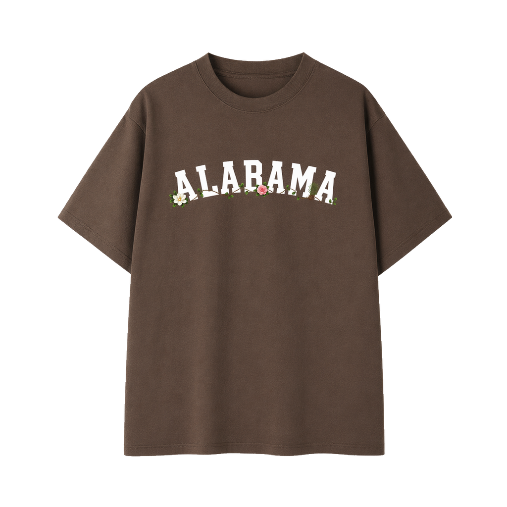 Collection 10 Alabama Essential Cotton T-Shirt - Coffee front
