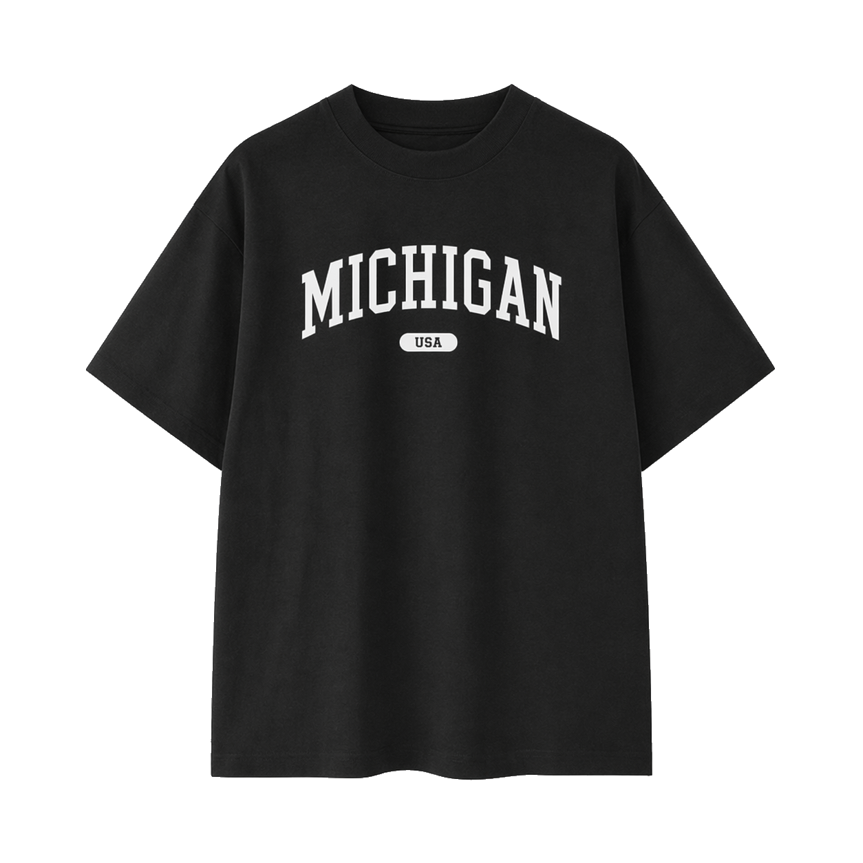 Collection 4 Michigan Essential Cotton T-Shirt - Black front
