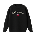 Collection 6 Arkansas Essential Heavyweight Crewneck Sweatshirt - Black front