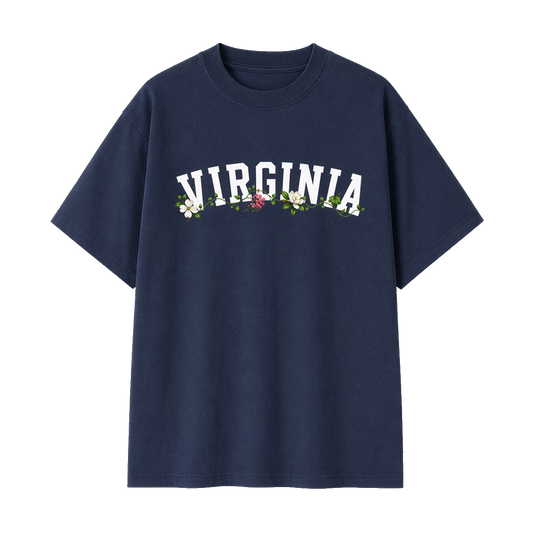 Collection 10 Virginia Essential Cotton T-Shirt - Navy Blue front