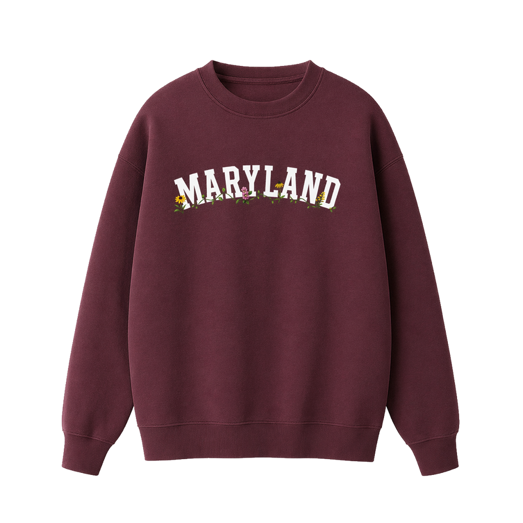 Collection 10 Maryland Essential Heavyweight Crewneck Sweatshirt - Dull Red front