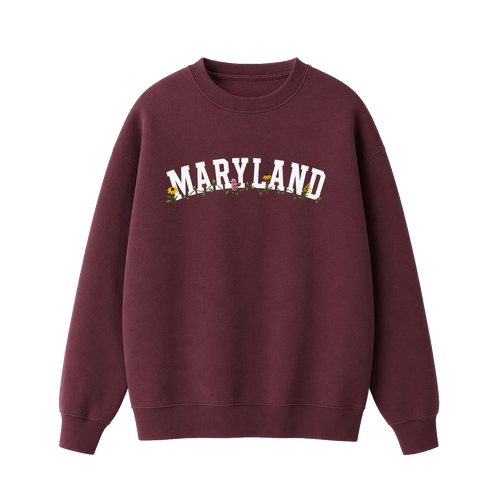 Collection 10 Maryland Essential Heavyweight Crewneck Sweatshirt - Dull Red front