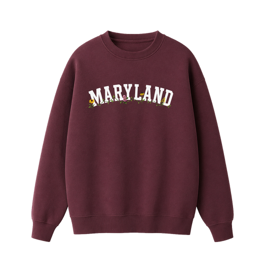 Collection 10 Maryland Essential Heavyweight Crewneck Sweatshirt - Dull Red front