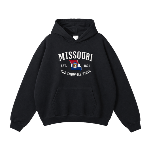 Collection 8 Missouri Oversize Fleeced Hoodie - Black front