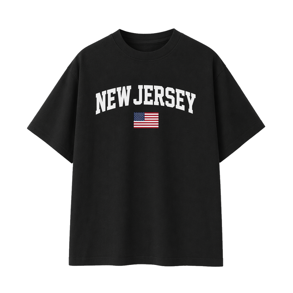 Collection 2 New Jersey Essential Cotton T-Shirt - Black front