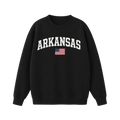 Collection 2 Arkansas Essential Heavyweight Crewneck Sweatshirt - Black front