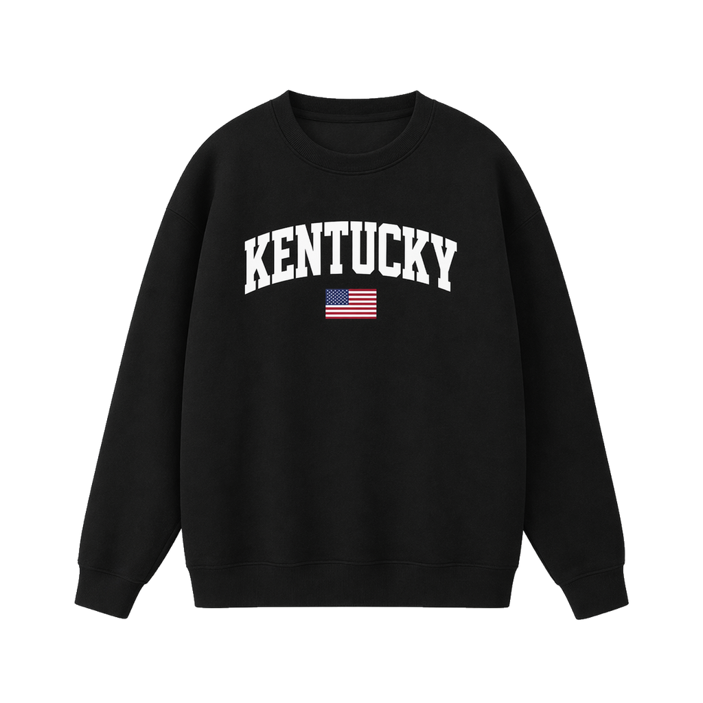 Collection 2 Kentucky Essential Heavyweight Crewneck Sweatshirt - Black front