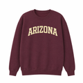 Collection 1 Arizona Essential Heavyweight Crewneck Sweatshirt - Dull Red front