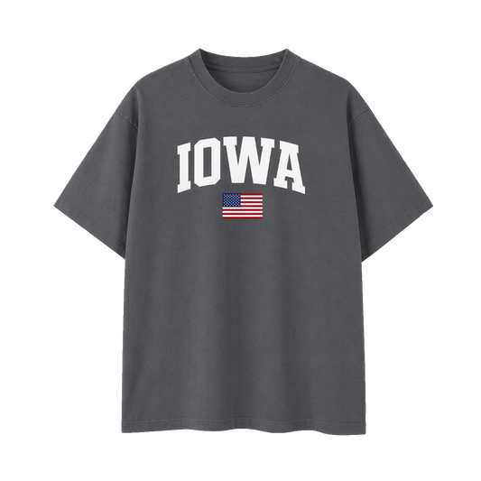 Collection 2 Iowa Essential Cotton T-Shirt - Dark Gray front
