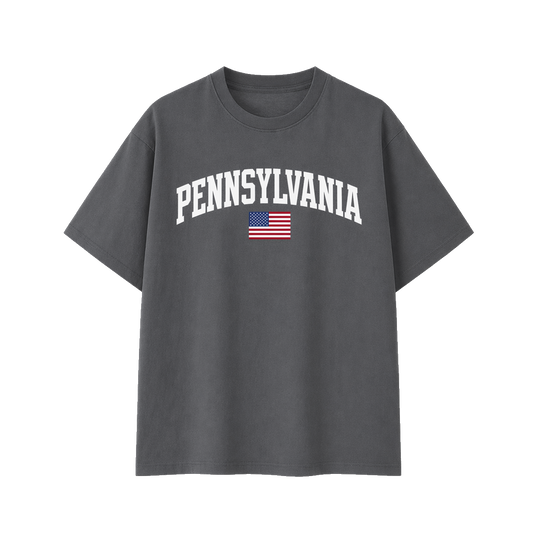 Collection 2 Pennsylvania Essential Cotton T-Shirt - Dark Gray front