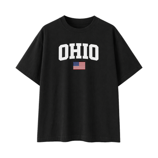 Collection 2 Ohio Essential Cotton T-Shirt - Black front