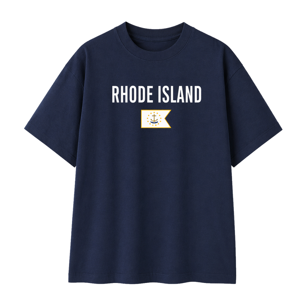 Collection 7 Rhode Island Essential Cotton T-Shirt - Navy Blue front