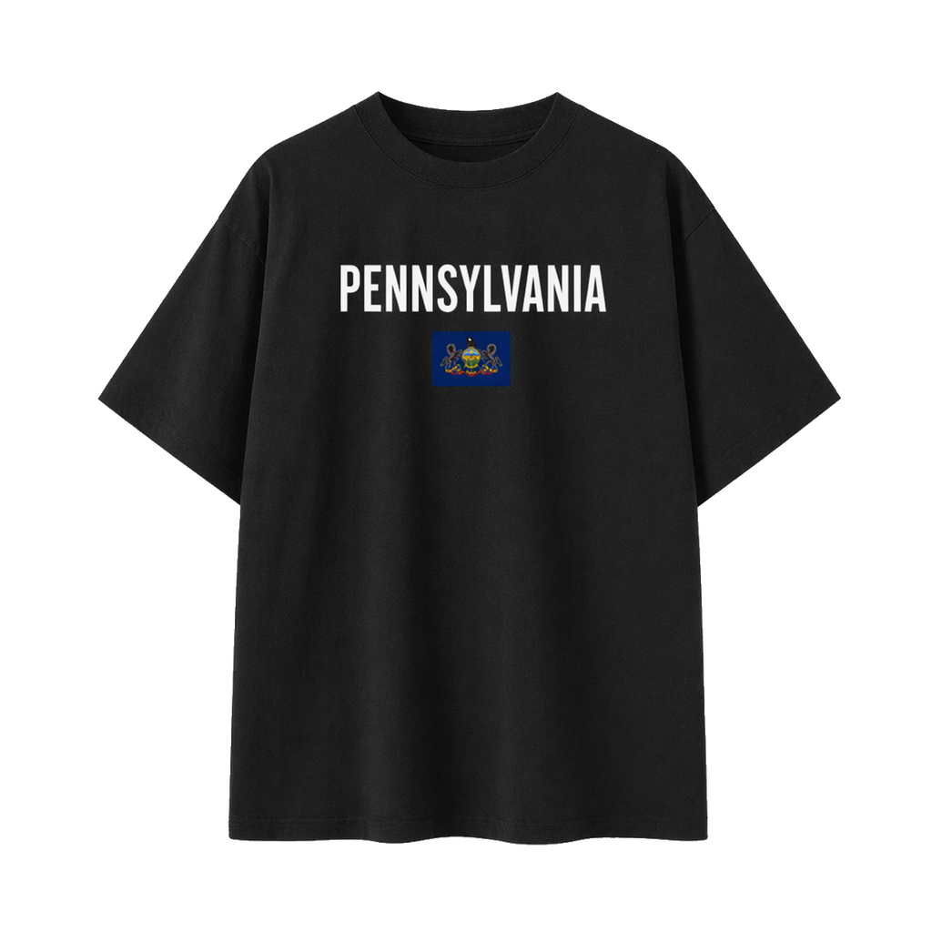 Collection 7 Pennsylvania Essential Cotton T-Shirt - Black front