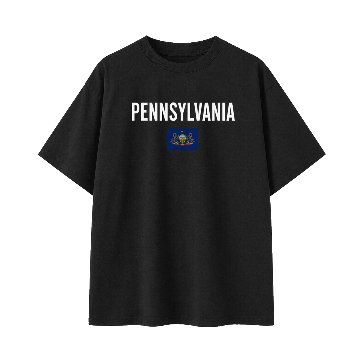 Collection 7 Pennsylvania Essential Cotton T-Shirt - Black front