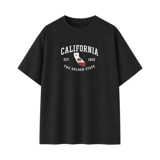 Collection 8 California Essential Cotton T-Shirt - Black front