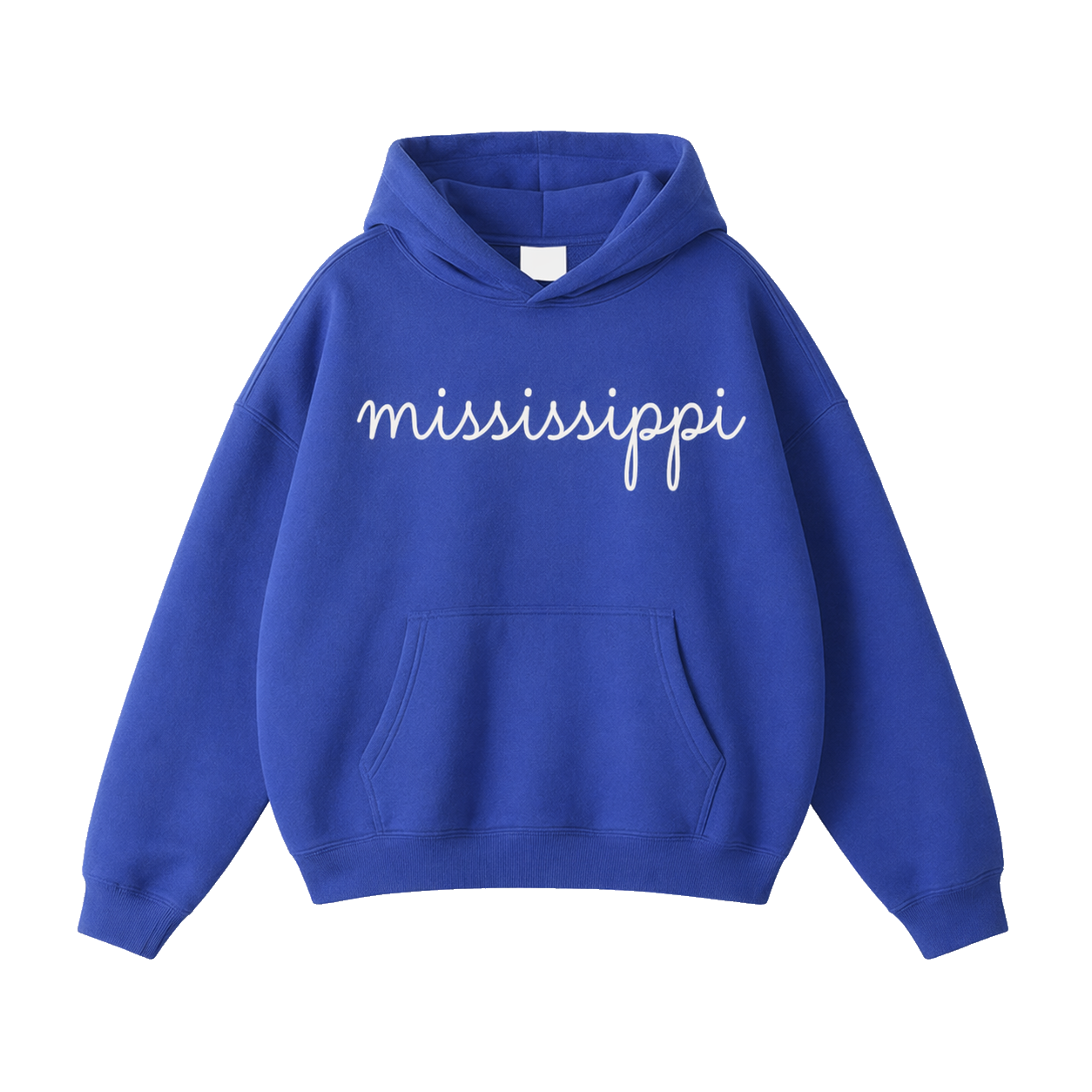 Collection 3 Mississippi Oversize Fleeced Hoodie - Klein Blue front