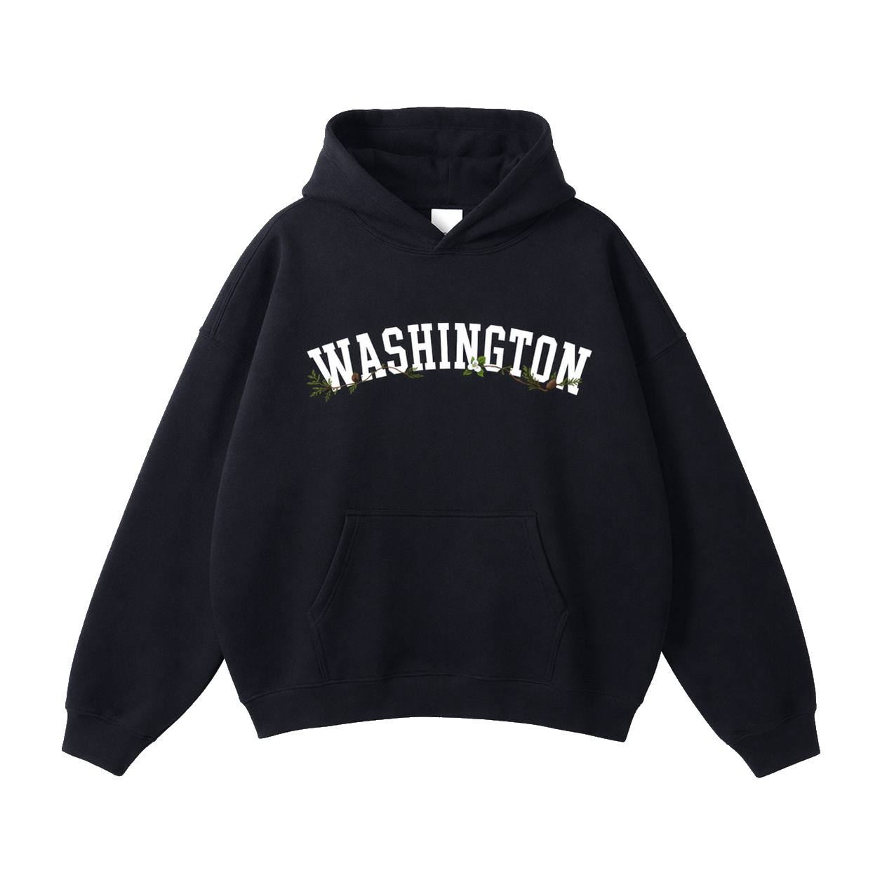 Collection 10 Washington Oversize Fleeced Hoodie - Black front