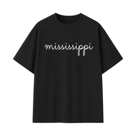Collection 3 Mississippi Essential Cotton T-Shirt - Black front