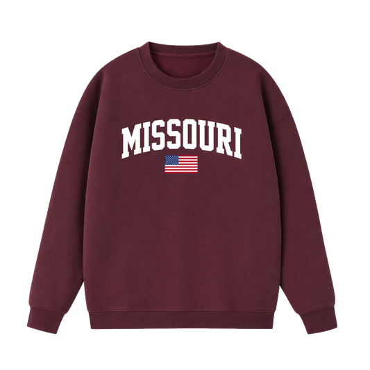 Collection 2 Missouri Essential Heavyweight Crewneck Sweatshirt - Dull Red front