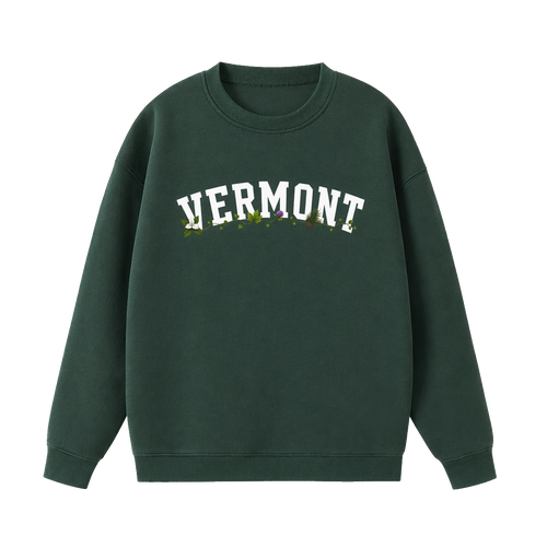 Collection 10 Vermont Essential Heavyweight Crewneck Sweatshirt - Dark Green front