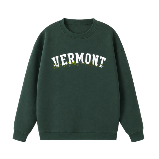 Collection 10 Vermont Essential Heavyweight Crewneck Sweatshirt - Dark Green front