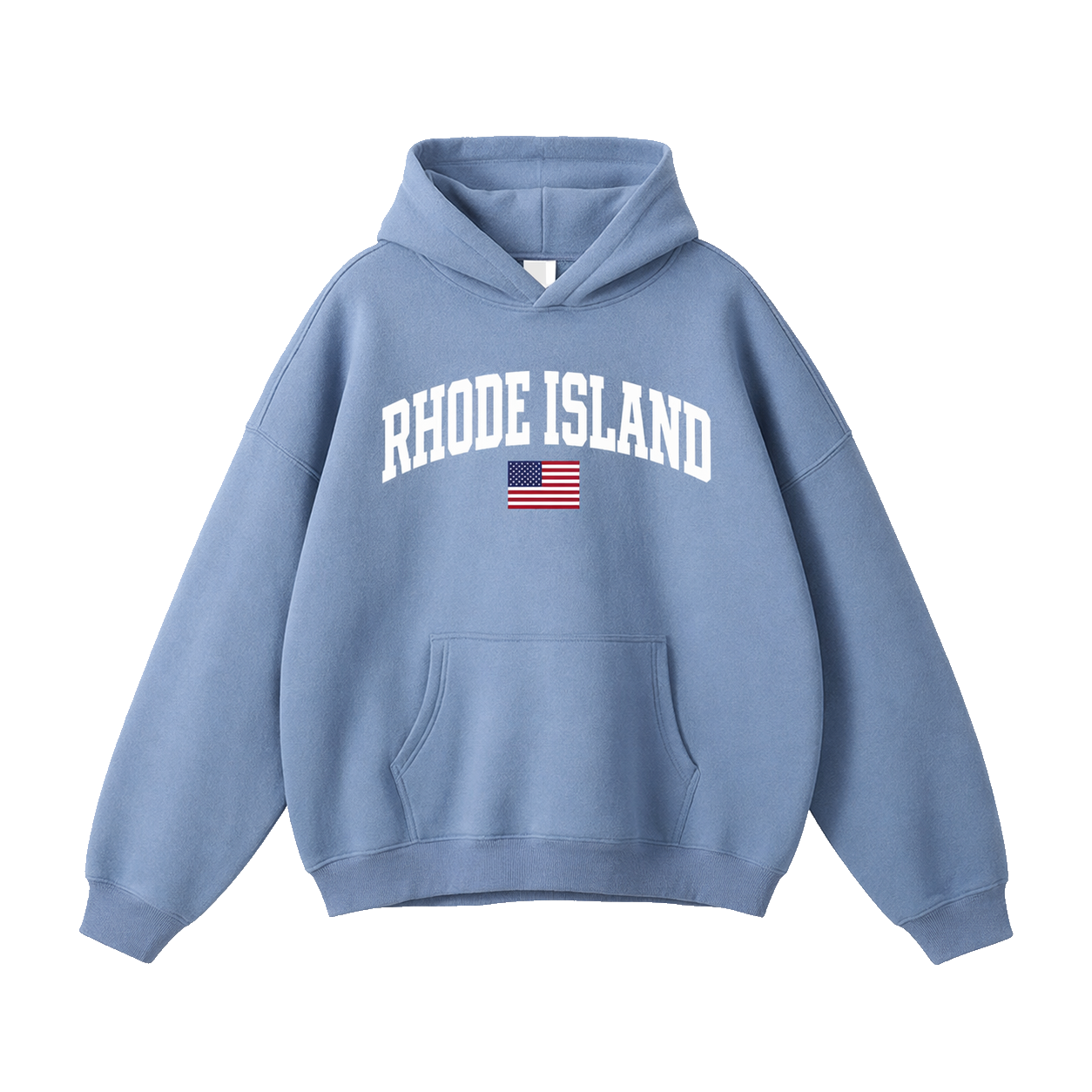 Collection 2 Rhode Island Oversize Fleeced Hoodie - Medium Blue front