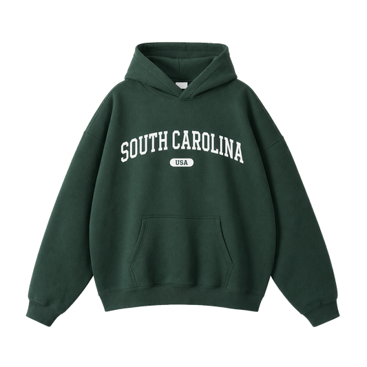 Collection 4 South Carolina Oversize Fleeced Hoodie - Eden Green front
