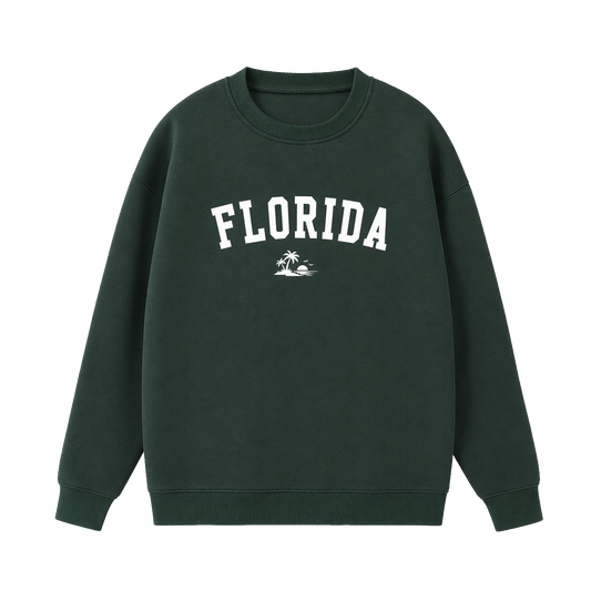 Collection 9 Florida Essential Heavyweight Crewneck Sweatshirt - Dark Green front