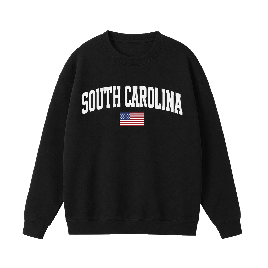 Collection 2 South Carolina Essential Heavyweight Crewneck Sweatshirt - Black front