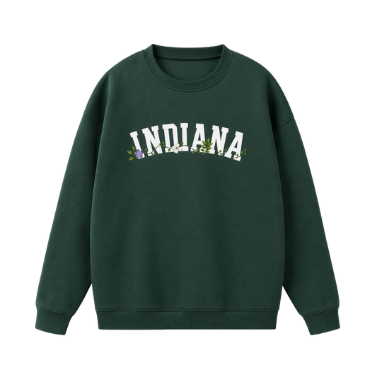 Collection 10 Indiana Essential Heavyweight Crewneck Sweatshirt - Dark Green front