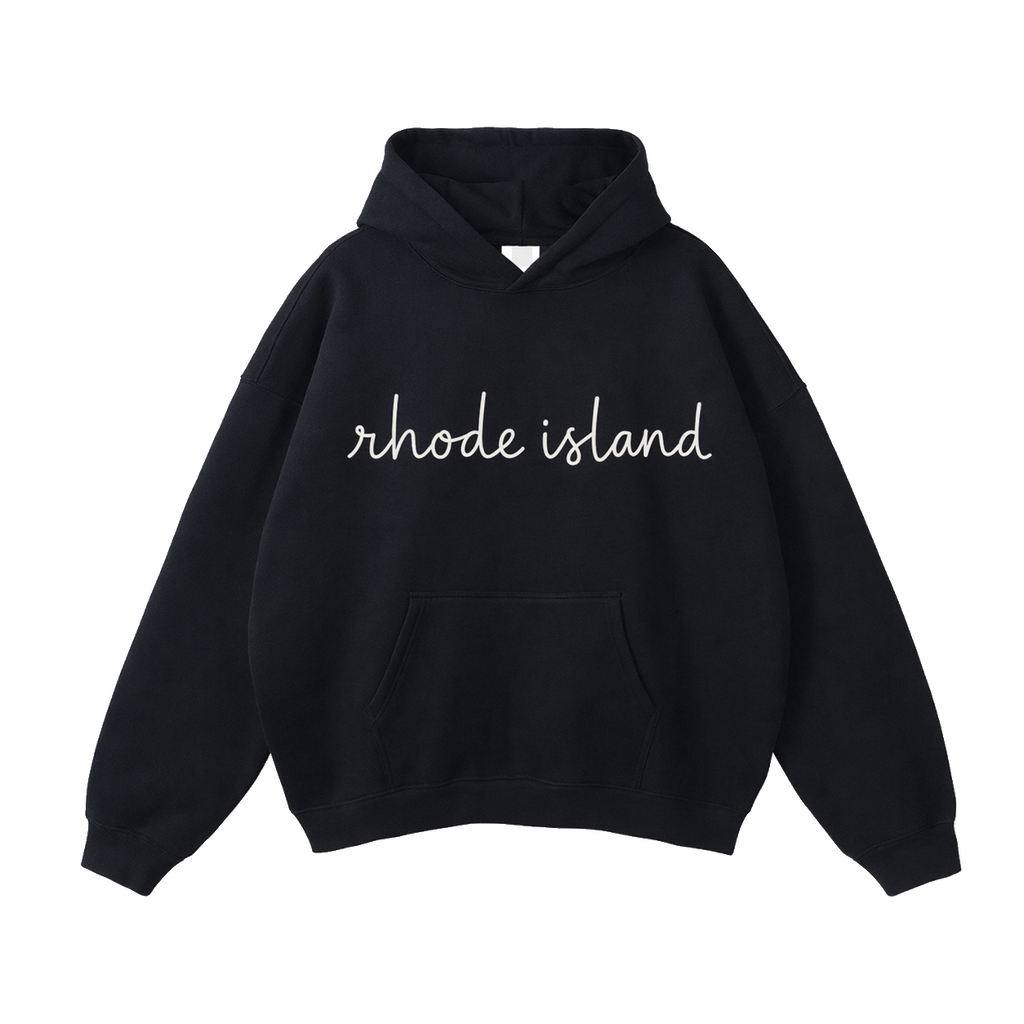 Collection 3 Rhode Island Oversize Fleeced Hoodie - Black front