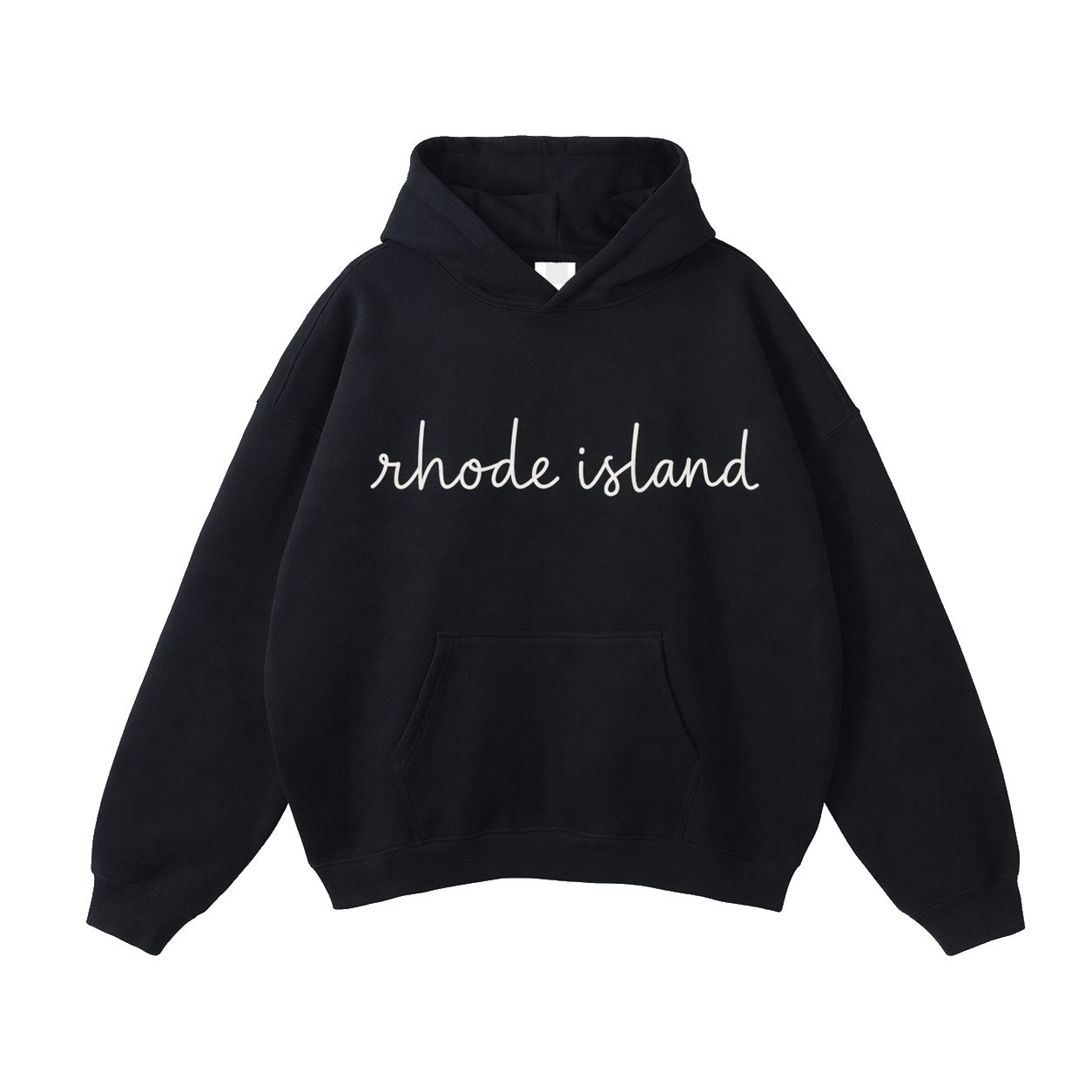 Collection 3 Rhode Island Oversize Fleeced Hoodie - Black front
