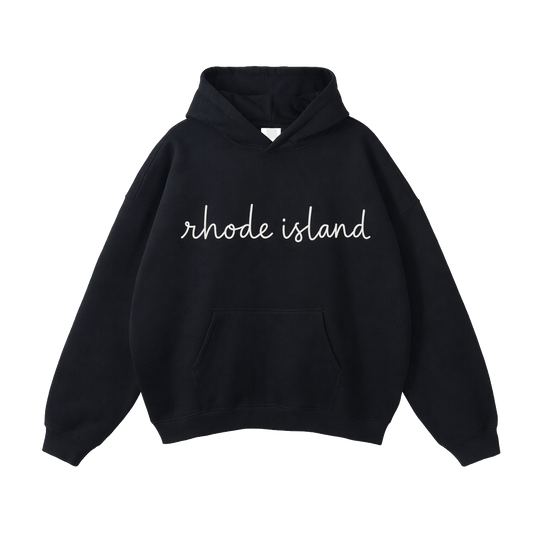 Collection 3 Rhode Island Oversize Fleeced Hoodie - Black front