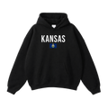Collection 7 Kansas Oversize Fleeced Hoodie - Black front