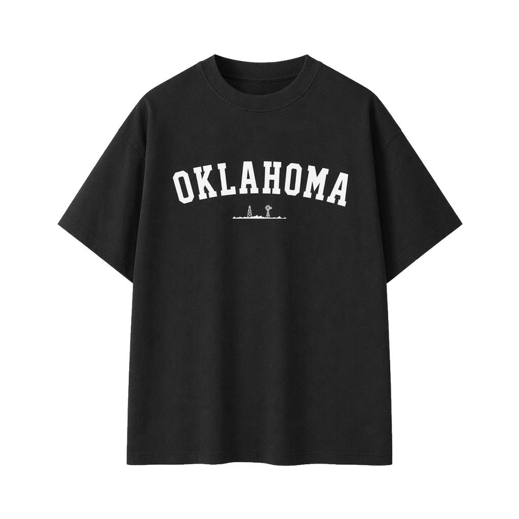 Collection 9 Oklahoma Essential Cotton T-Shirt - Black front