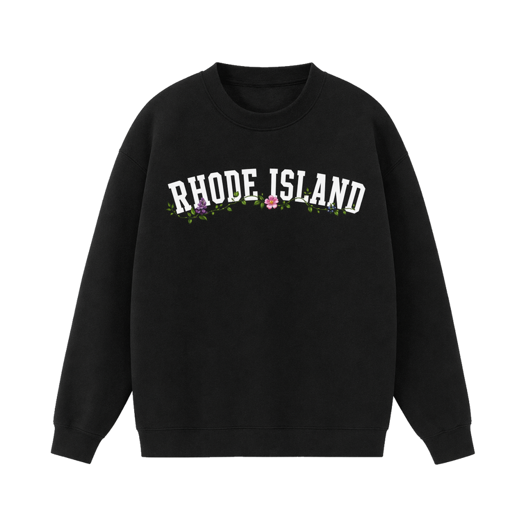 Collection 10 Rhode Island Essential Heavyweight Crewneck Sweatshirt - Black front